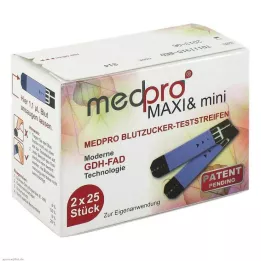 MEDPRO Maxi & mini blodsukkerstrimler, 2X25 stk