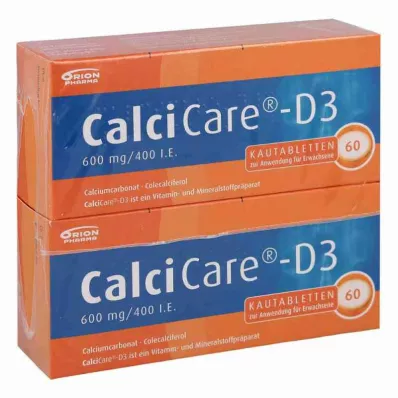 CalciCare-D3 600mg/400 internasjonale enheter (120 stykker) CalciCare-D3 600mg/400 internasjonale enheter (120 stykker)