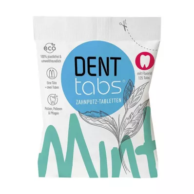 Denttabs tannkremtabletter stevia mynte, 125 stk Denttabs tannkremtabletter stevia mynte, 125 stk