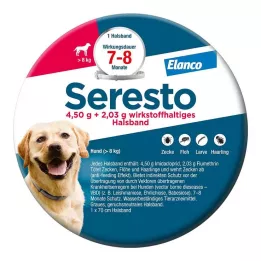SERESTO 4,50g + 2,03g Halsbånd for hunder fra 8 kg, 1 stk