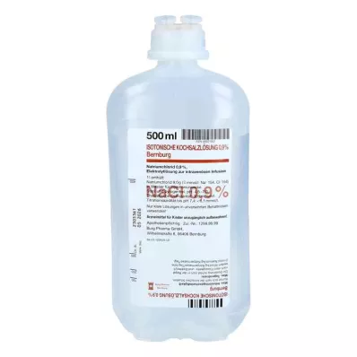Isotonisk saltvannsløsning 0,9 % PE-infusjonsløsning, 10X500 ml Isotonisk saltvannsløsning 0,9 % PE-infusjonsløsning, 10X500 ml