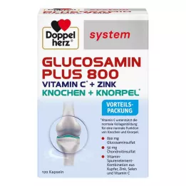 DOPPELHERZ Glukosamin Plus 800 systemkapsler, 120 kapsler