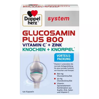 DOPPELHERZ Glukosamin Plus 800 systemkapsler, 120 kapsler DOPPELHERZ Glukosamin Plus 800 systemkapsler, 120 kapsler