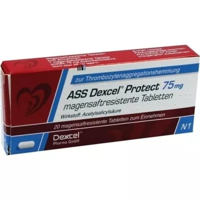 ASS Dexcel Protect 75 mg enterotabletter, 20 stk