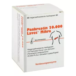 PANKREATIN 20 000 Laves Micro magsaftresistente harde kapsler, 50 stk
