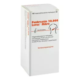 PANKREATIN 20 000 Laves Micro magsaftresistente harde kapsler, 100 stk