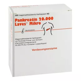 PANKREATIN 20 000 Laves Micro magsaftresistente harde kapsler, 200 stk