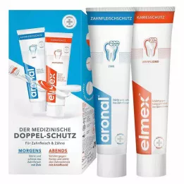 ARONAL/ELMEX Tannkrem med dobbel beskyttelse, 2X75 ml