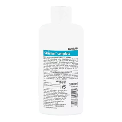 SKINMAN komplett hånddesinfeksjonsdispenserflaske, 500 ml