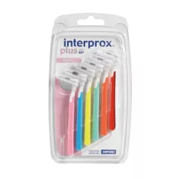 INTERPROX pluss Blister Mix fargeløs assortert interdental, 6 stk