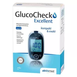 GLUCOCHECK Excellent blodsukkermåler sett mg/dl, 1 stk