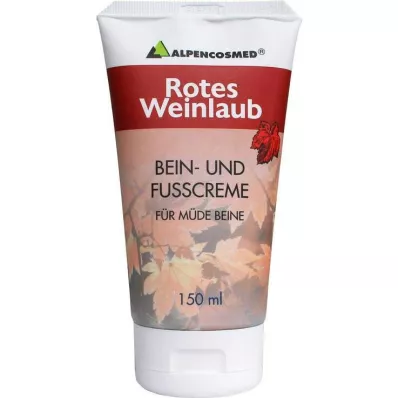 ALPENCOSMED Bein- og fotkrem med røde vinrankeblader, 150 ml ALPENCOSMED Bein- og fotkrem med røde vinrankeblader, 150 ml