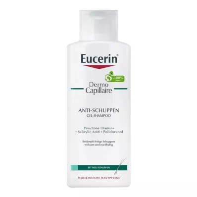 EUCERIN DermoCapillaire gel-sjampo mot flass, 250 ml