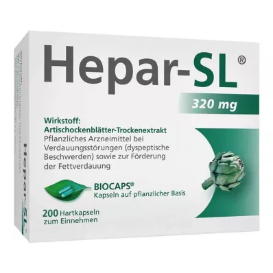 HEPAR-SL 320 mg harde kapsler, 200 stk HEPAR-SL 320 mg harde kapsler, 200 stk