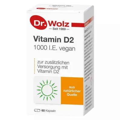 Vitamin D2 1000 IE veganske kapsler, 60 stk