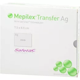 MEPILEX Transfer Ag-skumbandasje 7,5x8,5 cm ster. 10 stk