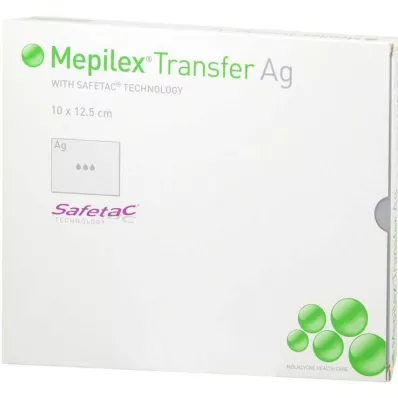 Mepilex Transfer Ag skumdressing 10x12,5cm, 5 stk Mepilex Transfer Ag skumdressing 10x12,5cm, 5 stk