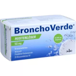 BRONCHOVERDE Hostestillende slimløsende 50 mg brusetabletter, 20 stk