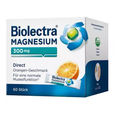 BIOLECTRA Magnesium 300 mg Direct Orange Sticks, 60 stk