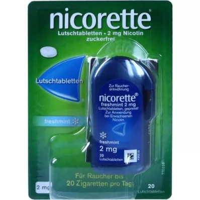 NICORETTE sugetabletter med frisk mynte 2 mg presset, 20 stk