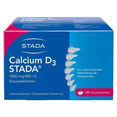 CALCIUM D3 STADA 1000 mg/880 IE Brusetabletter, 120 stk CALCIUM D3 STADA 1000 mg/880 IE Brusetabletter, 120 stk