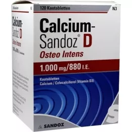 CALCIUM SANDOZ D Osteo intensive tyggetabletter, 120 stk