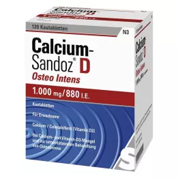 CALCIUM SANDOZ D Osteo intensive tyggetabletter, 120 stk