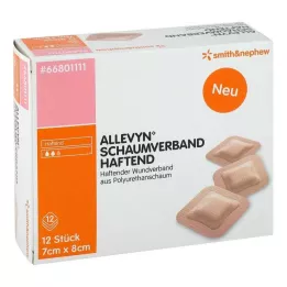 Allevyn skumdressing 7x8 cm lim, 12 stk