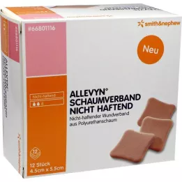 Allevyn skumdressing 4,5x5,5 cm ikke-klebende, 12 stk