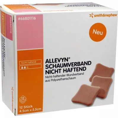 Allevyn skumdressing 4,5x5,5 cm ikke-klebende, 12 stk Allevyn skumdressing 4,5x5,5 cm ikke-klebende, 12 stk