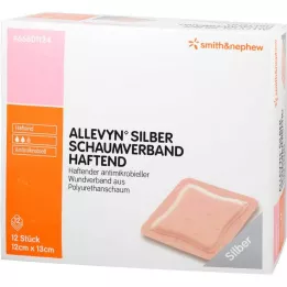 Allevyn sølvskumdressing 12x13 cm lim, 12 stk