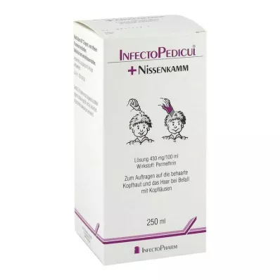 Infectopedicul løsning + nit kam, 250 ml