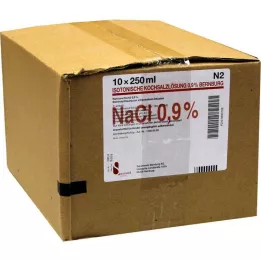 ISOTONISCHE Saltvann 0,9 % Bernburg Inf.-L.PE, 10X250 ml