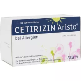 CETIRIZIN Aristo mot allergi 10 mg filmdrasjerte tabletter, 100 stk