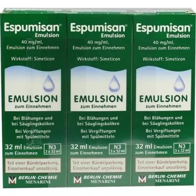 ESPUMISAN Emulsjon, 3X32 ml