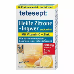 TETESEPT varm sitron med ingefær, fersk sukkerpulver, 10X3 g