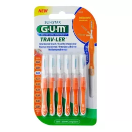 GUM TRAV-LER 0,9 mm stearinlys oransje Intend.+6kapsler, 6 stk