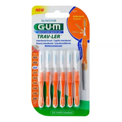 GUM TRAV-LER 0,9 mm stearinlys oransje Intend.+6kapsler, 6 stk GUM TRAV-LER 0,9 mm stearinlys oransje Intend.+6kapsler, 6 stk
