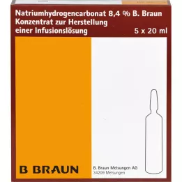 NATRIUMHYDROGENCARBONAT B.Braun 8,4 % glass, 5X20 ml