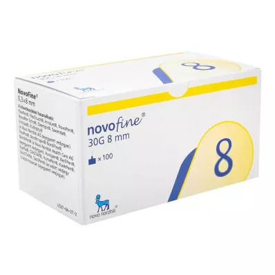 Novofine 8 kanyler 0,30x8 mm TW, 100 stk Novofine 8 kanyler 0,30x8 mm TW, 100 stk