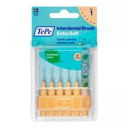 TEPE Interdentalbørste x-soft 0,45 mm ISO 1 oransje, 6 stk
