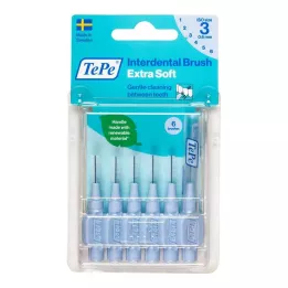 TEPE Interdentalbørste x-soft 0,6 mm ISO 3 blå, 6 stk