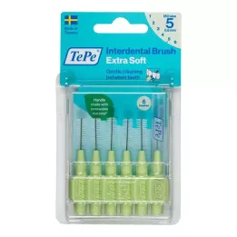 TEPE Interdentalbørste x-soft 0,8 mm ISO 5 grønne, 6 stk