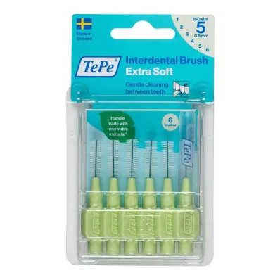 Tepe interdentalbørste x-soft 0,8mm, 6 stk Tepe interdentalbørste x-soft 0,8mm, 6 stk