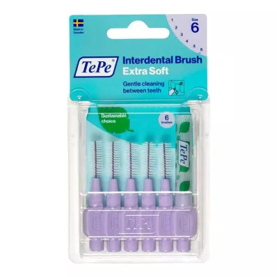 TEPE Interdentalbørste x-soft 1,1 mm ISO 6 lilla, 6 stk TEPE Interdentalbørste x-soft 1,1 mm ISO 6 lilla, 6 stk