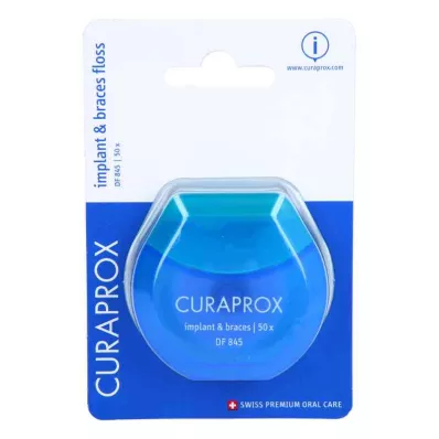 Curaprox Df 845 dispenser tanntråd med fleecedel (50 stk) Curaprox Df 845 dispenser tanntråd med fleecedel (50 stk)