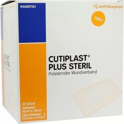 CUTIPLAST Plus steril 7,8x10 cm bandasje, 55 stk