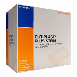 Cutiplast Plus steril 7,8x10 cm bandasje, 55 stk