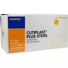 CUTIPLAST Plus steril 7,8x15 cm bandasje, 55 stk