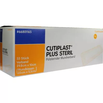 Cutiplast Plus steril 10x29,8 cm bandasje, 55 stk Cutiplast Plus steril 10x29,8 cm bandasje, 55 stk
